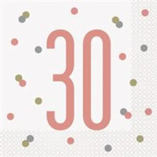 Glitz Rose Gold Luncheon Napkins 30 - 16ct {1}