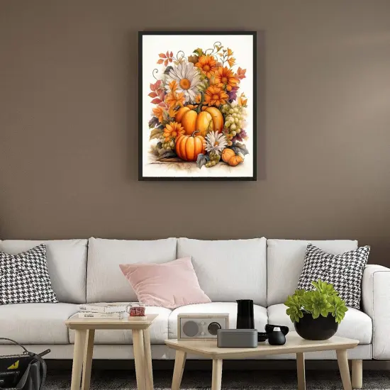 Fall Paint by Numbers for Adults,Pumpkins Paint {3}