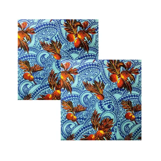 1 Yard Longan Traditional Tattoo Background Poly Cotton Fabric Print 45 Inch Width Beige & Brown {2}