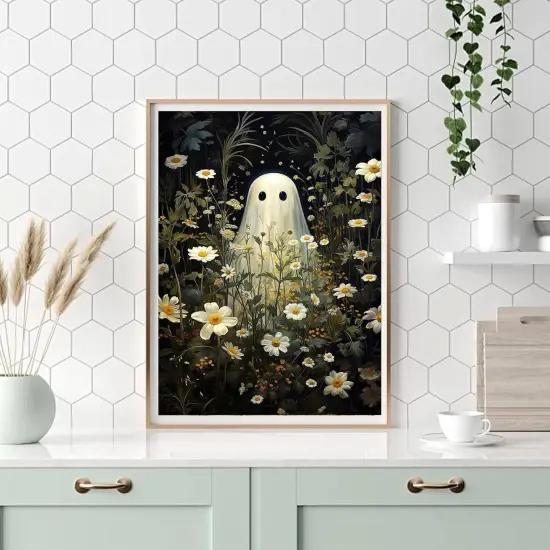 Halloween Paint by Numbers Kit - 12x8 Inch (Ghost) {5}