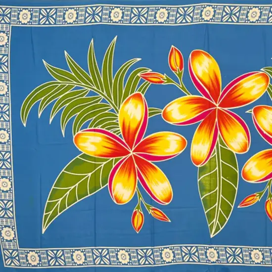 Plumeria Fiji Islands Polyester Sarong 72" L x 45" W Hot Pink {2}