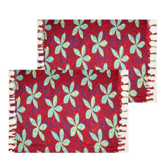 72" L x 45" W Colorful Tiare Sarong with Fringes Rayon Fabric Gray {5}