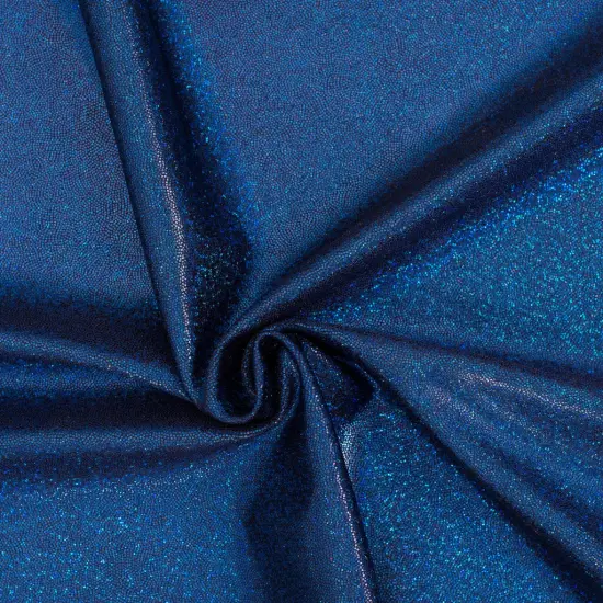 1 Yard Hologram Foggy Foil 4 Way Stretch Nylon Spandex Fabric for Activewear Costumes 60&rdquo; Width Navy Royal {1}