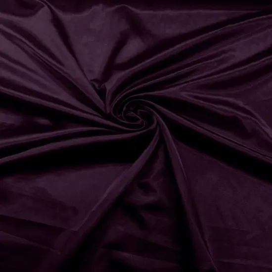 1 Yard Smooth Stretch Satin Charmeuse Fabric Wrinkle-Resistant For DIY Sewing 58-60 inches Wide Plum {6}