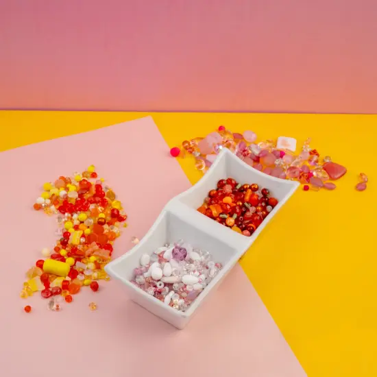 John Bead Mixed Czech Glass Beads Vial, 100g Citrus Delight {2}