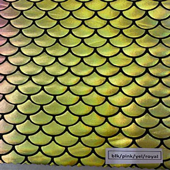 1 Yard Mermaid Poly Spandex Medium Multi Foil Fabric 58/60 Inch Width Black Two Tone Pink {5}