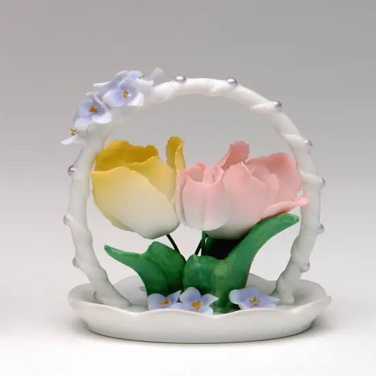 Ceramic Tulip Flowers Figurine, Wedding D&eacute;cor or Gift, Anniversary D&eacute;cor or Gift, Home D&eacute;cor, Vanity Decor {3}
