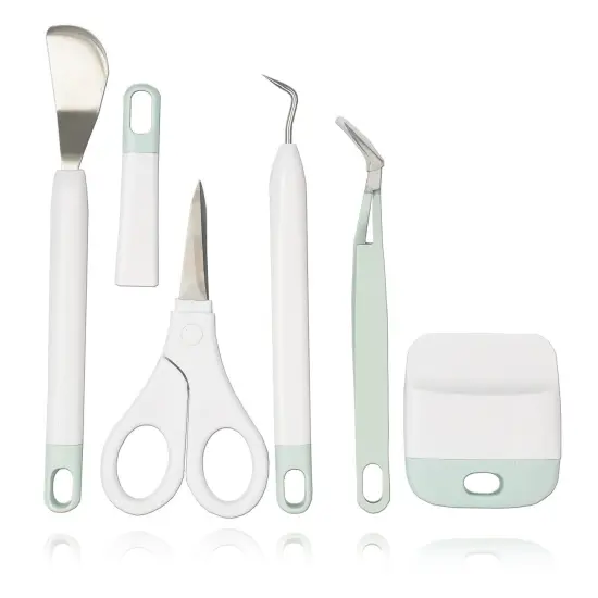 6 Pieces Craft Vinyl Weeding Tools Set,Precision Craft Vinyl Tools Kit,Weeding Kits for Cricut/Silhouette/Oracal 631 651 751 Vinyl &hellip; {1}