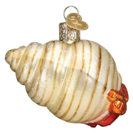 Old World Christmas 2.25 In Hermit Crab Christmas Tree Ornament , Ormanet Social Creature Beige {2}