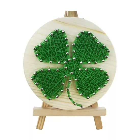 Clover Leaf String Art Kit with Stand. Simple Decorative DIY String Art Craft Kit M1-4 DHAA28288 {3}