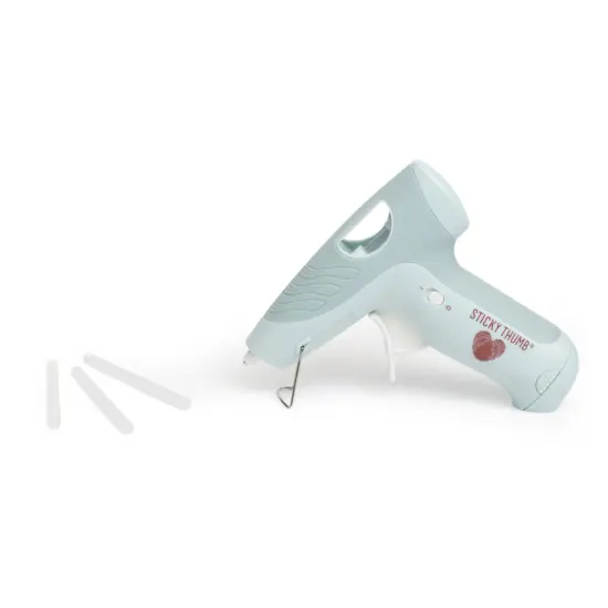 Sticky Thumb Cordless Mini Hot Glue Gun-Blue {2}