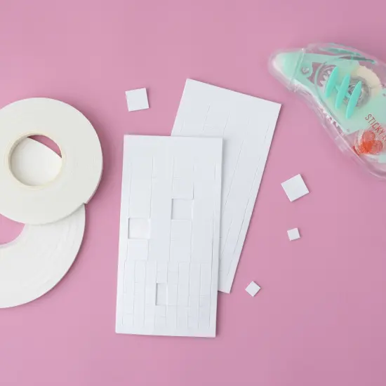 Sticky Thumb Dimensional Adhesive Foam 272/Pkg-White Tabs, Square {6}