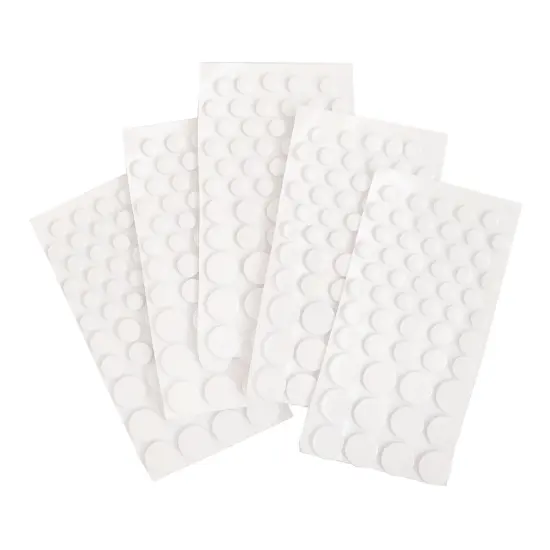 Sticky Thumb Dimensional Adhesive Foam 275/Pkg-White Dots, Assorted Sizes {4}