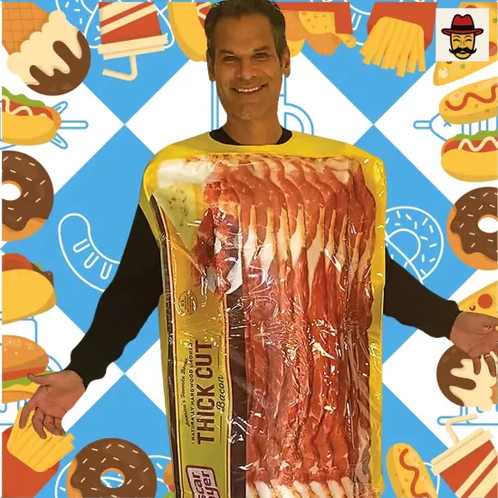 Oscar Mayer Packaged Bacon Costume Thick Cut Tunic Perfect for Food Themed Parties {6}