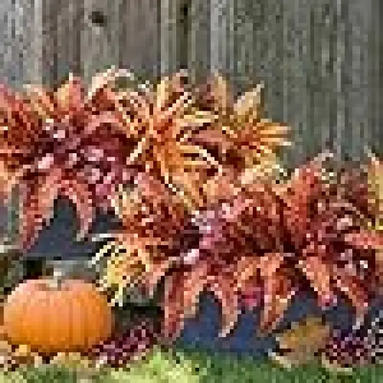 rtificial Fall Plants for Autumn Outdoor Decor Realistic Faux Greenery {6}