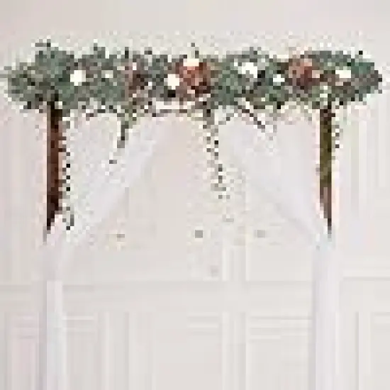 Eucalyptus Garland with Flowers for Backdrop, {5}