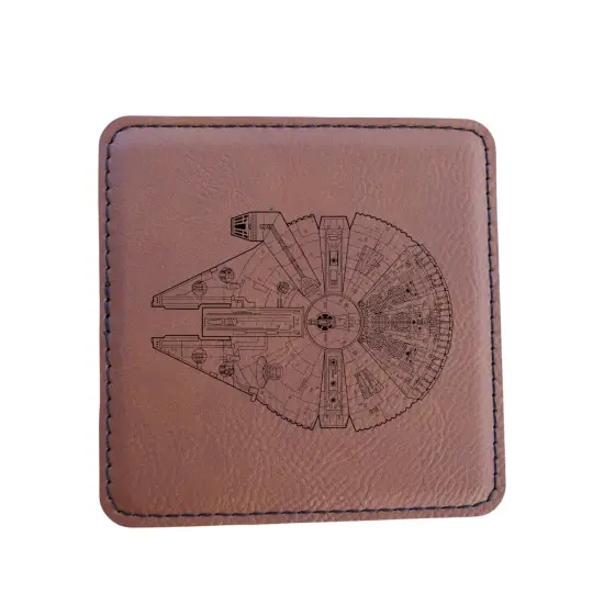 Coaster - Mfalcon - SET OF 2 - Leather or Stitched Cork Stitched Cork/Black {4}