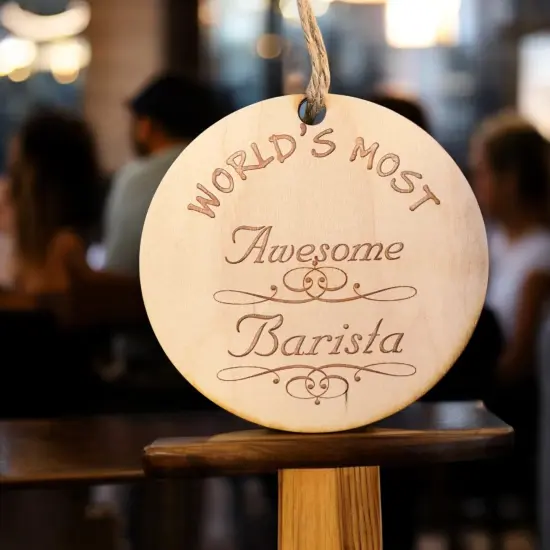 Worlds most Awesome Barista - Ornament {5}