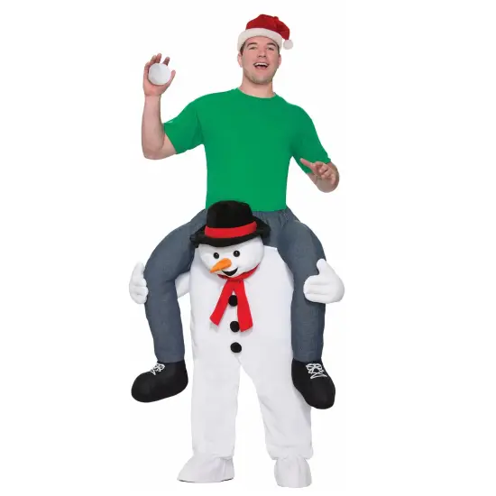 Shoulder Riding Adult Costume: Snowman {1}