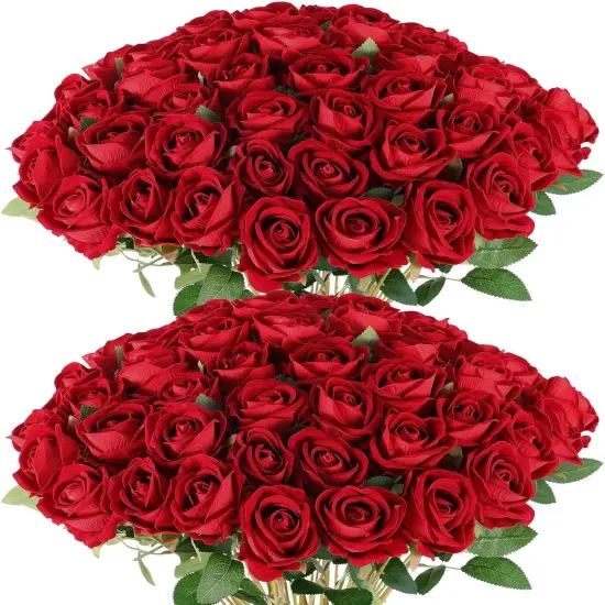50 Artificial Roses in Bulk Flower Arrangement {1}