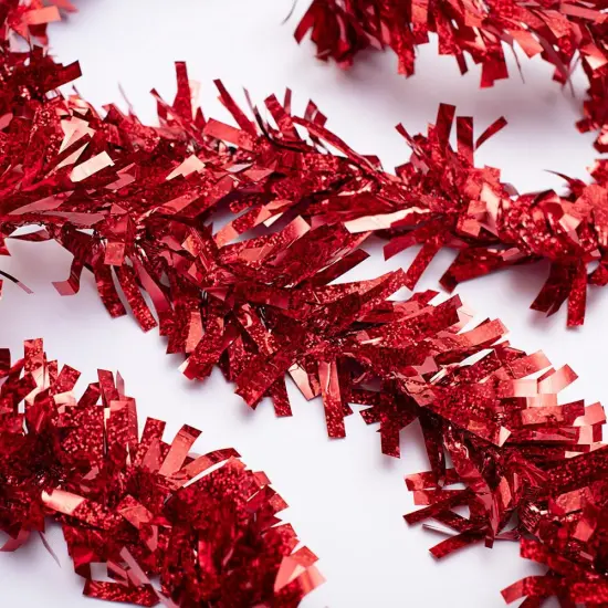 4 inches Wide x 25 ft Long Holiday Garland Decor for Parties and Parades {5}