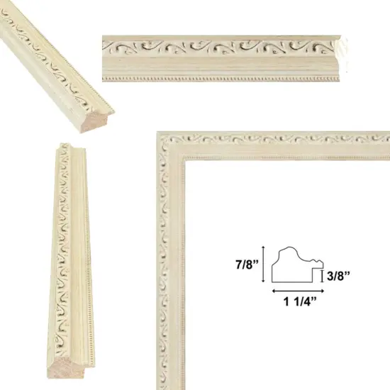 White Wash Alabaster Bead Picture Frame 20x24 frame {5}