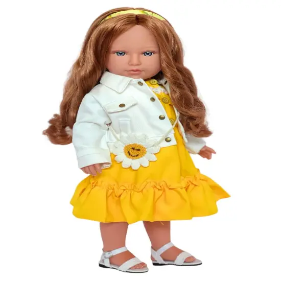 Freya: The Enchanting 18-Inch Doll with Fiery Red Hair and Mesmerizing Blue Eyes {3}