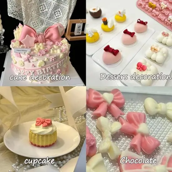 Bowknot Pink Cand Silicone Mold {5}