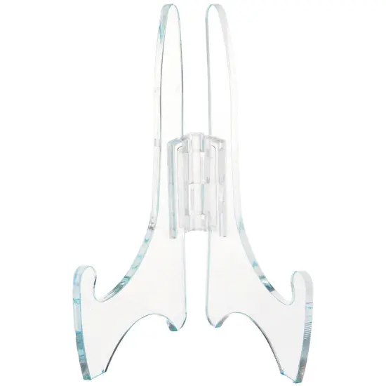 Plymor Clear Acrylic Adjustable Folding Display Easel, 4" H x 2.875" D (For 6" - 7" Plates) {2}