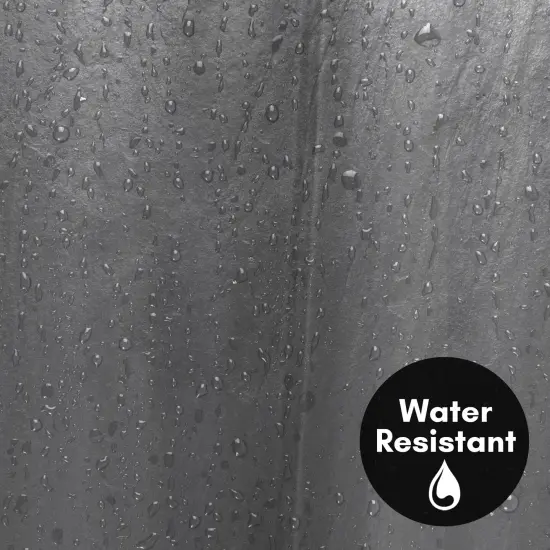 Americanflat 71x74 Solid Grey Shower Curtain - Water Resistant - Polyester Fabric {3}