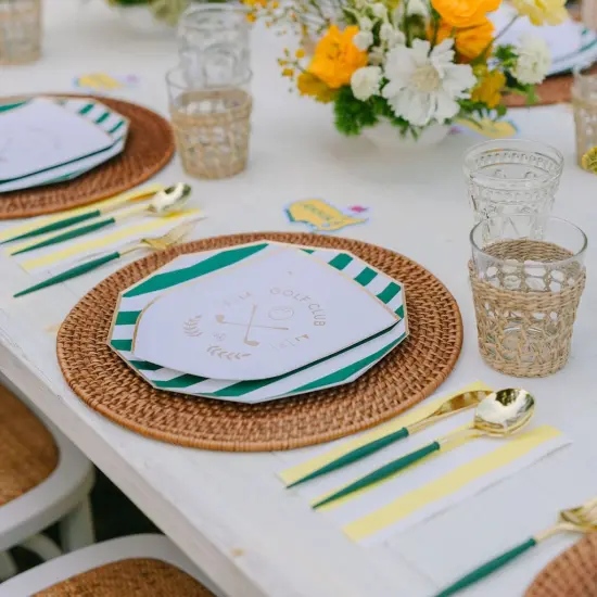 SOLEIL YELLOW SIGNATURE CABANA STRIPE GUEST TOWELS {4}