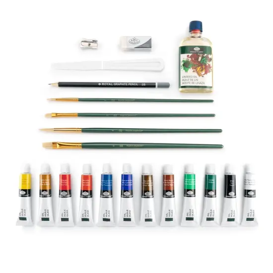 REA4903 | Essentials&trade; 28pc Oil Painting Travel Easel Art Set {4}