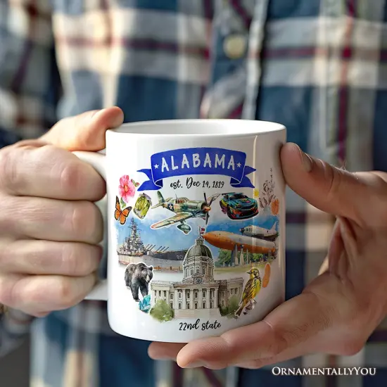 Artistic Alabama State Themes and Landmarks Mug {1}