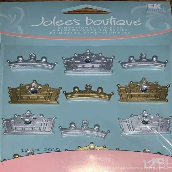 Jolee's Boutique Crowns Cabochons Dimensional Stickers {1}