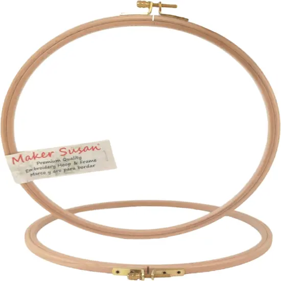 12" Wood Embroidery Hoop, Round Beechwood Cross Stitch Hoop with Adjustment Brass Screw, Cross Stitch Hoops and Frames, Suitable for Embroidery, Craft Sewing {1}