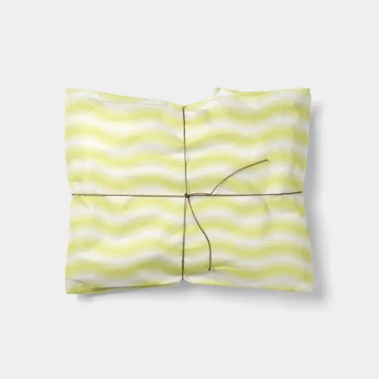 Yellow Gradient Waves Gift Wrap {1}