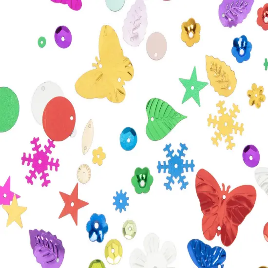 CousinDIY Crystal Sequins 1oz-Floral Shapes {4}