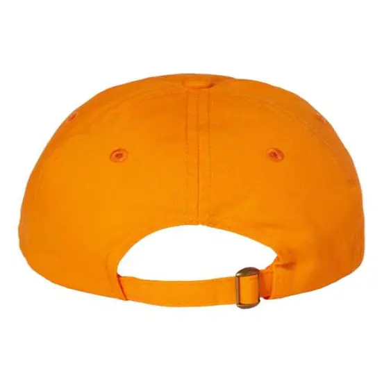 Valucap&reg; Adult Bio Washed Classic Dad Hat Neon Orange {2}