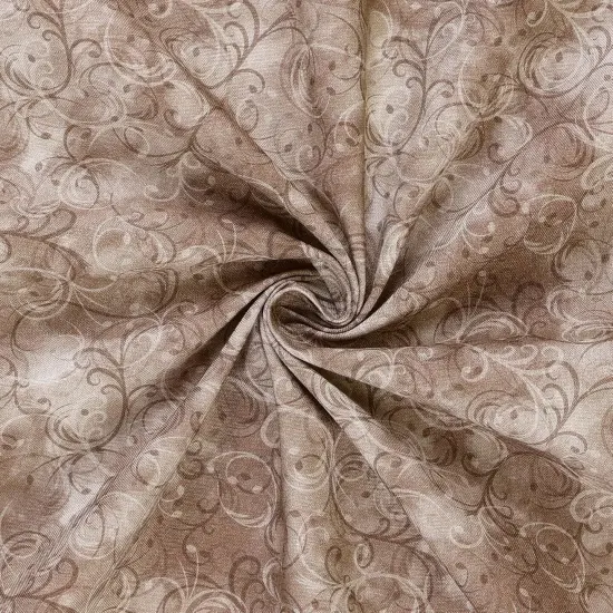 Mook Fabrics Elegance Cotton Fabric [45 in. Wide] - By The Yard Taupe {2}