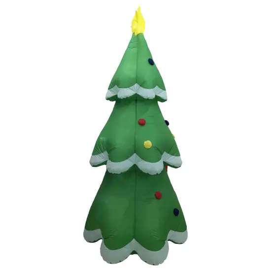 Northlight LED Lighted Inflatable Christmas Tree with Santa and Friends Outdoor Decoration - 8.25' Multi {7}
