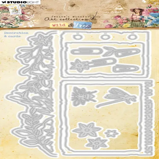 Studio Light Jenine's Mindful Art Wild & Free Cutting Die-Nr. 827, Decoration & Cards {2}