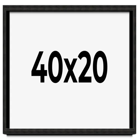 Panoramic Barnwood Shadow Box Black Picture Frame - UV Acrylic, Backing, Hanging Hardware {1}