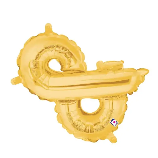 Betallic&reg; 14 inch Ampersand Gold Air Fill Only Balloon {5}