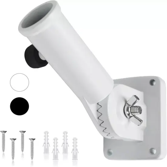 Flag Pole Holder for Outside,Multi-Position Aluminum Adjustable Bracket Mount Black {6}