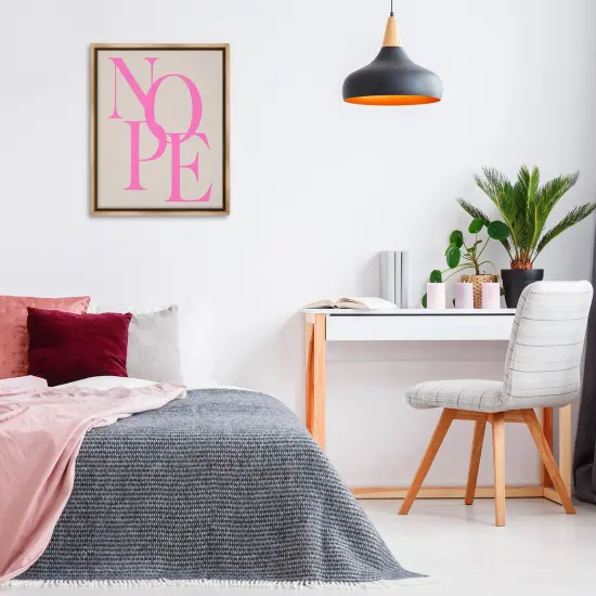 Stupell Industries Nope Contemporary Typography Floating Frame By House of Lulu {2}