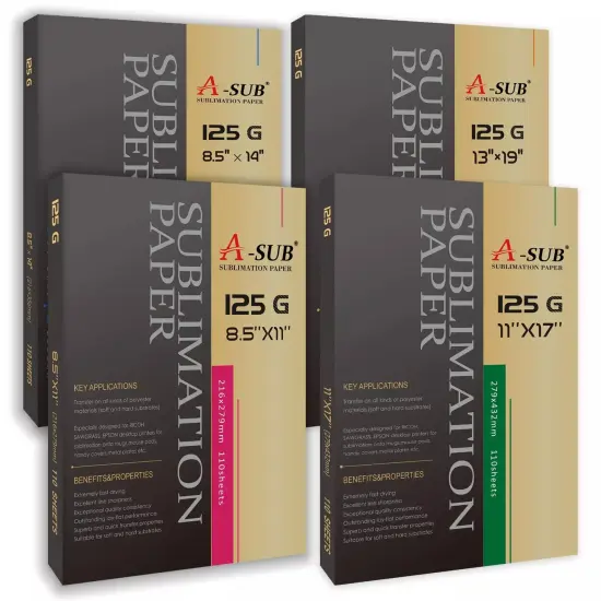 125g A-SUB Sublimation Paper in Multiple Sizes {2}