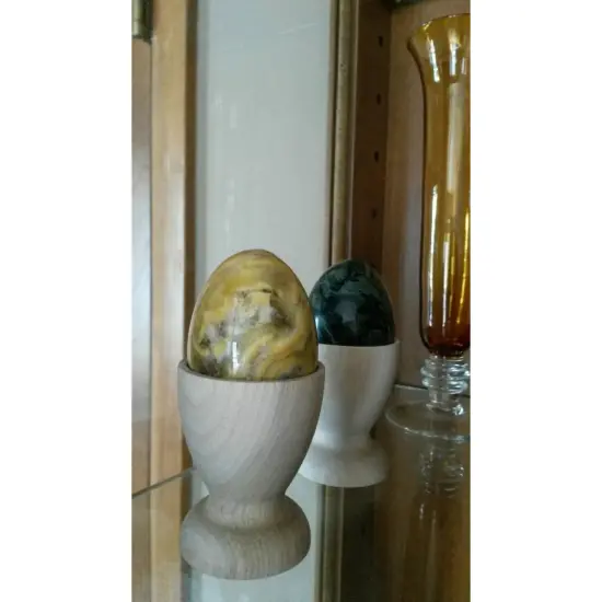 Kitcheniva 25 Pcs 2-1/8" Unfinished Wood Egg Cup Holder Easter Egg Decor Crafts {5}