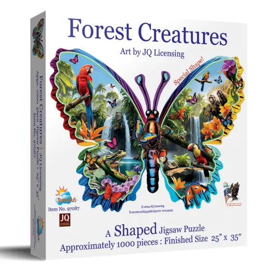Sunsout Forest Creatures 1000 pc Special Shape Jigsaw Puzzle 97087 {3}