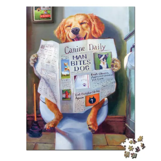Collections Etc Dog Gone Funny 750-Piece Jigsaw Puzzle {2}