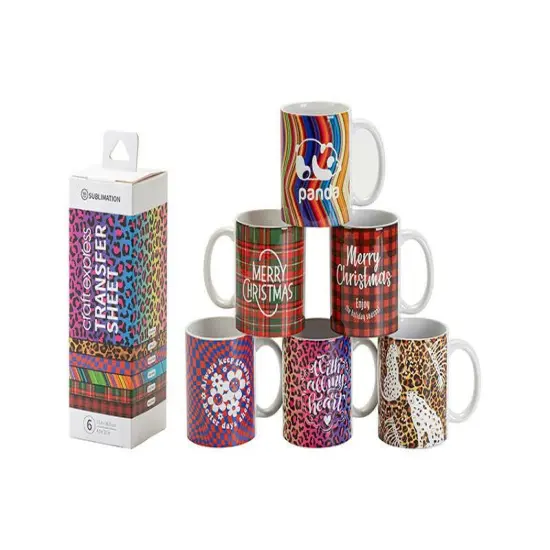 Craft Express 6 Pack 4.5x12 Assorted Sublimation Transfer Sheets II {1}